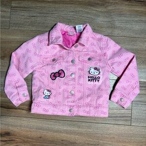 Kids pink Hello Kitty denim jacket